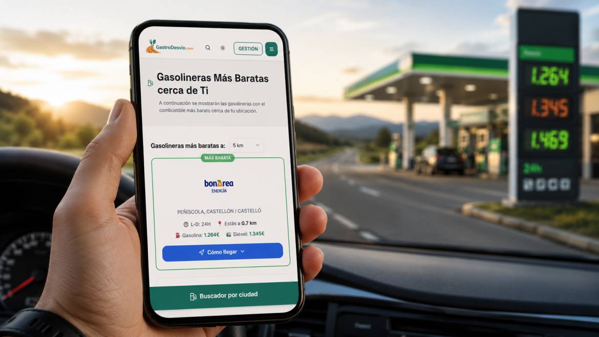 Cómo encontrar la gasolinera más barata de tu ruta en 2026